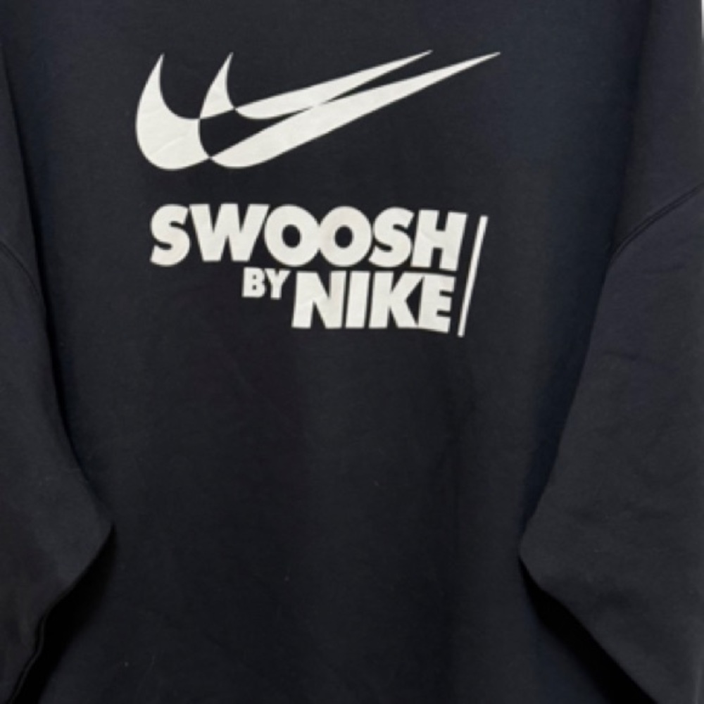 Nike Sportswear NWT Oversized Fleece Crew Neck Sweatshirt Black Women’s Small - Picture 4 of 14
